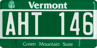 VT license plate AHT146