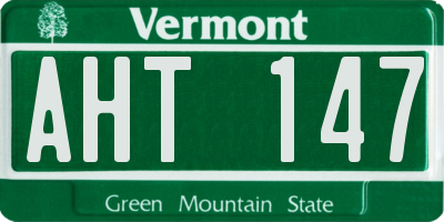 VT license plate AHT147