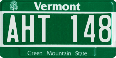 VT license plate AHT148