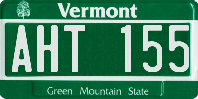 VT license plate AHT155
