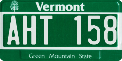 VT license plate AHT158