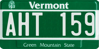 VT license plate AHT159