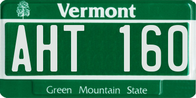 VT license plate AHT160