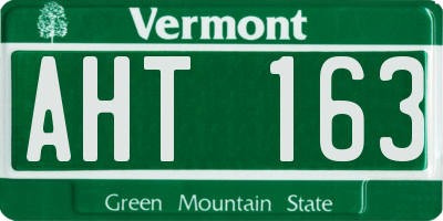 VT license plate AHT163