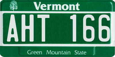 VT license plate AHT166