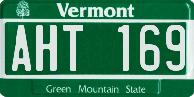 VT license plate AHT169