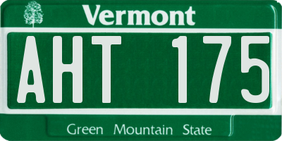 VT license plate AHT175