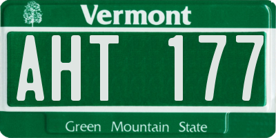 VT license plate AHT177