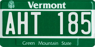 VT license plate AHT185