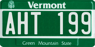 VT license plate AHT199