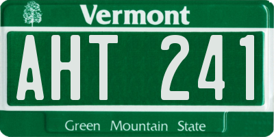 VT license plate AHT241