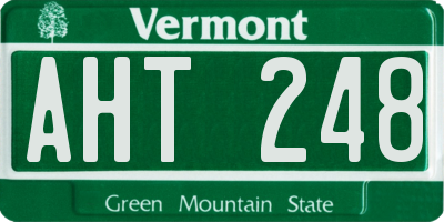 VT license plate AHT248