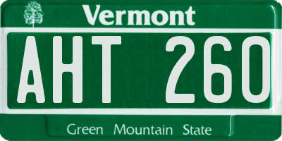 VT license plate AHT260