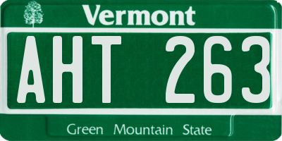 VT license plate AHT263