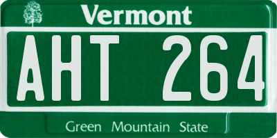 VT license plate AHT264