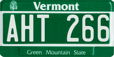 VT license plate AHT266
