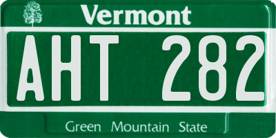 VT license plate AHT282