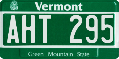 VT license plate AHT295