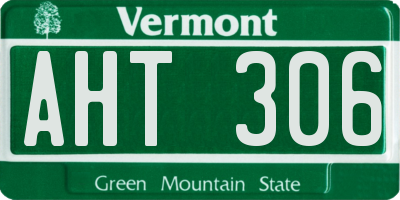 VT license plate AHT306