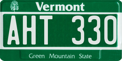 VT license plate AHT330