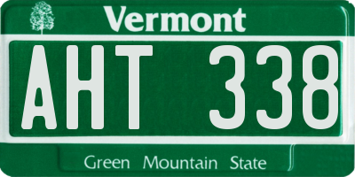 VT license plate AHT338
