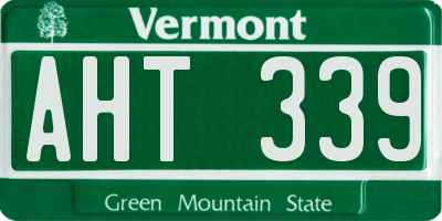 VT license plate AHT339
