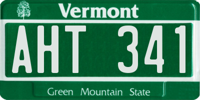VT license plate AHT341