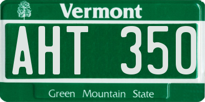 VT license plate AHT350