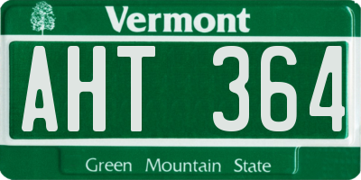 VT license plate AHT364