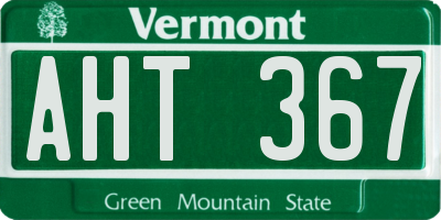 VT license plate AHT367