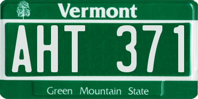 VT license plate AHT371