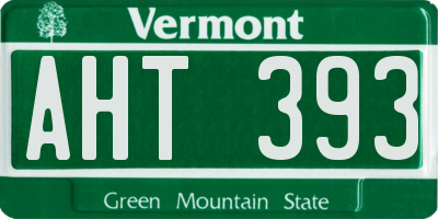 VT license plate AHT393