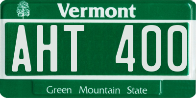 VT license plate AHT400