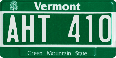 VT license plate AHT410