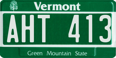 VT license plate AHT413