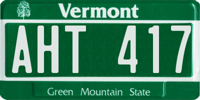 VT license plate AHT417