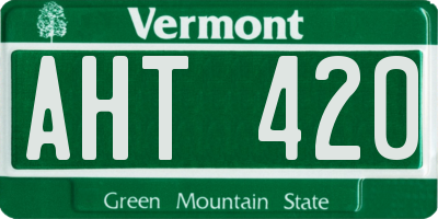 VT license plate AHT420
