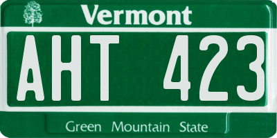 VT license plate AHT423
