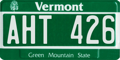 VT license plate AHT426