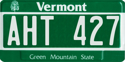 VT license plate AHT427