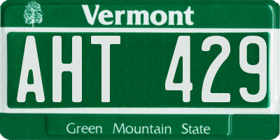 VT license plate AHT429