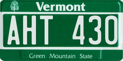 VT license plate AHT430