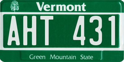 VT license plate AHT431
