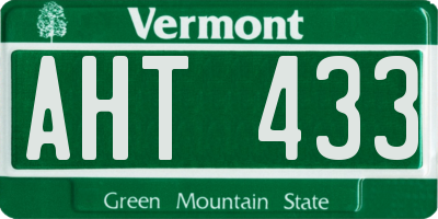 VT license plate AHT433