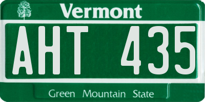 VT license plate AHT435
