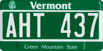 VT license plate AHT437