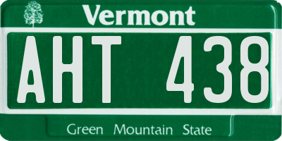VT license plate AHT438