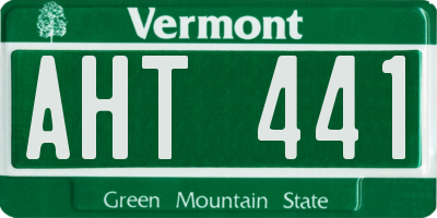 VT license plate AHT441