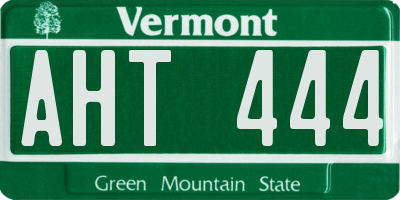 VT license plate AHT444