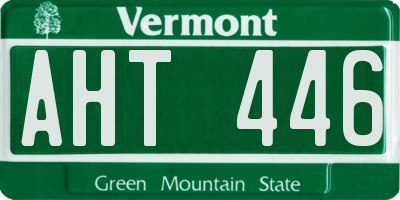 VT license plate AHT446